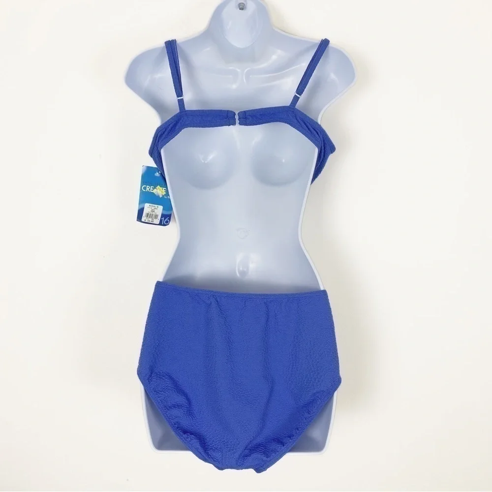 NWT VINTAGE BALTEX 90s Push Up High Waisted Bikini Set Size Womens 14/16 Sexy - Picture 4 of 10